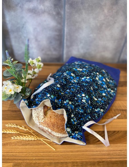 2 Layers Linen & Cotton Reusable Bread Bags