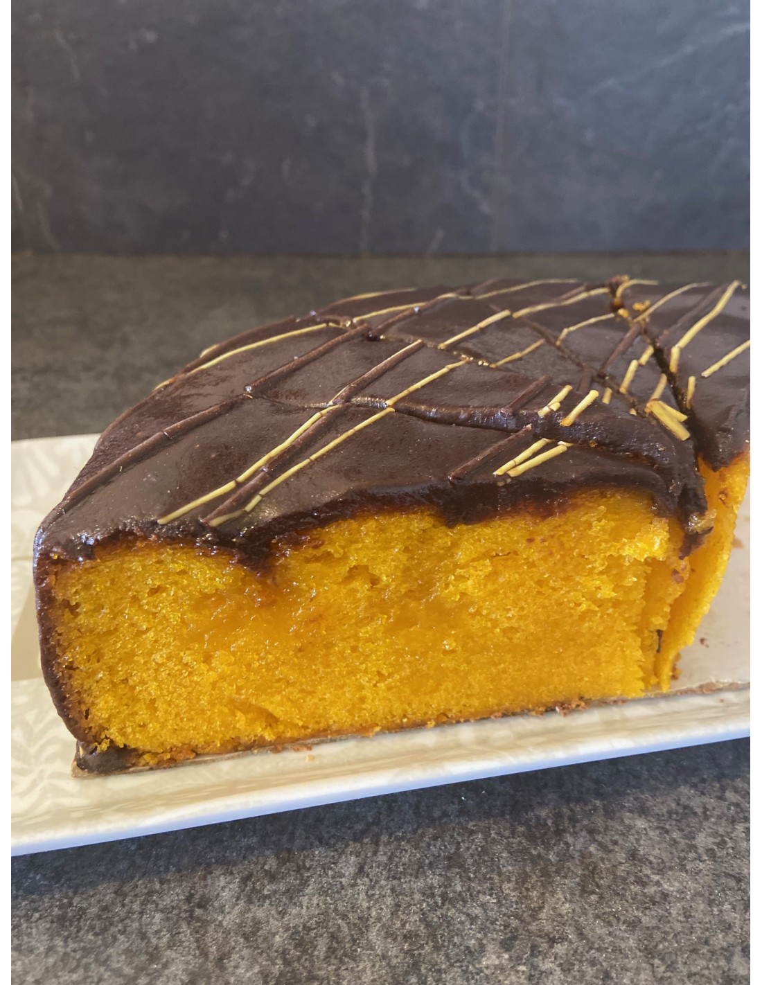 ♥ The Goddess's Kitchen ♥: Revisited Chocolate Orange Drizzle Loaf Cake