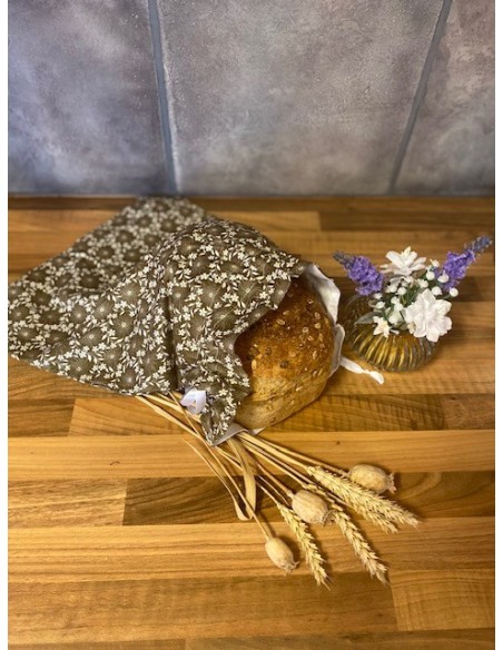 2 Layers Linen & Cotton Reusable Bread Bags