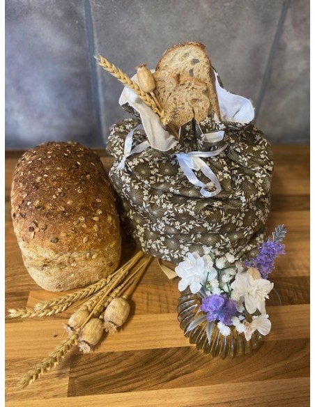 2 Layers Linen & Cotton Reusable Bread Bags
