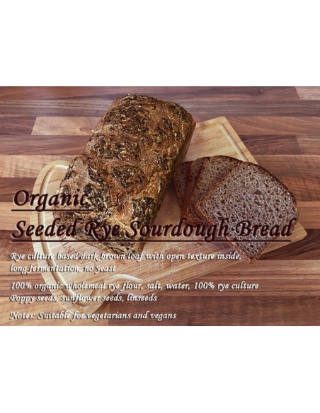 100% Rye Sourdough Bread Seeded