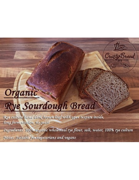 100% Rye Sourdough Bread Plain